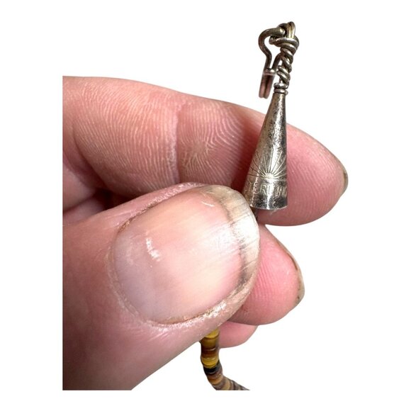 Matt Mitchell Native American Hummingbird Fetish Necklace Sterling Silver Heishi - Picture 12 of 16